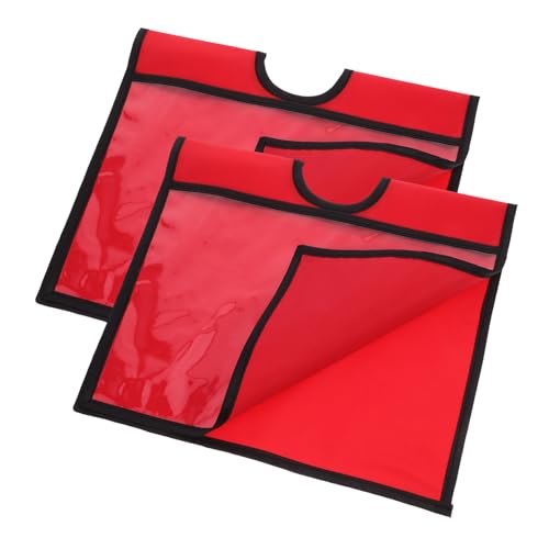 OSOLADY 2pcs Traffic Cone Warning Sign Number Cone Covers Traffic Cone Cover for Cushion Outdoor Cone Covers Sleeve for Traffic Cone Traffic Cone Covers with Pocket Red Pe