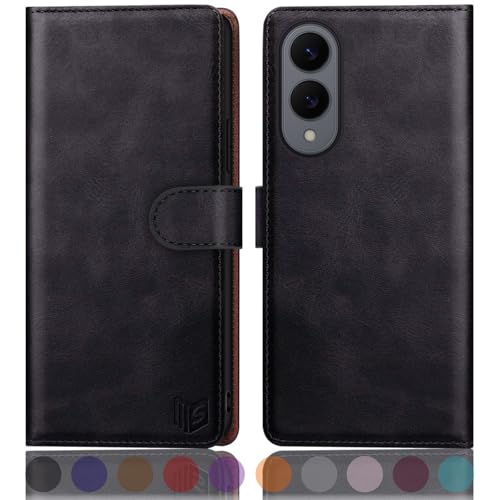 Étui Samsung Galaxy S25 Edge pour homme et femme, la protection portefeuille noire idéale en voyage