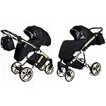 Kinderwagen 3 in1 Kombi Set Autositzwahl Buggy isofix Daytona GT by Chillykids Black Gold 01 3in1 mit Babyschale