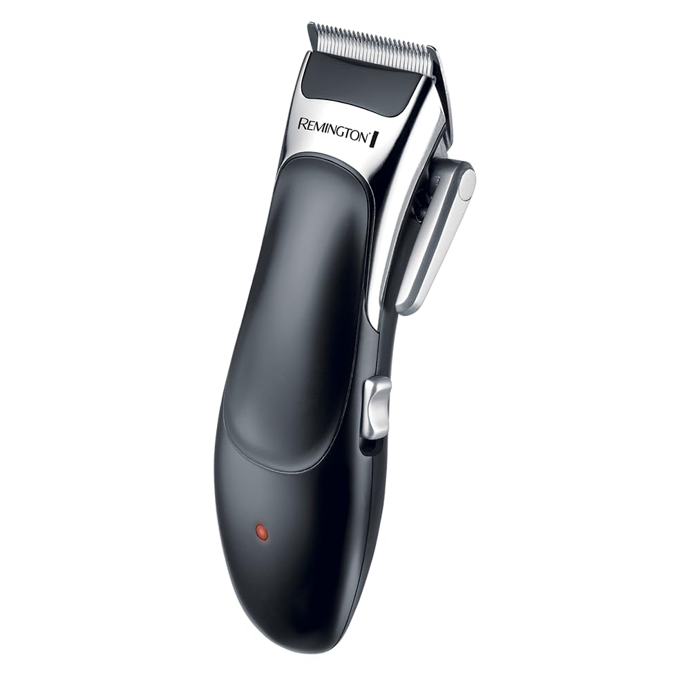 Remington Tondeuse Cheveux [Kit Coiffeur Professionnel] Stylist Noir & Argent (Lames Céramique Auto-Affûtées, Secteur/Sans fil-Batterie Lithium, 8 Sabots, Mallette pro + accessoires) Tondeuse HC363C