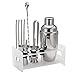 Shaker Barware Set Nierdzewny zestaw shakerów do koktajli Zestaw barmański Zawiera plastikowy stojak (rozmiar: 550 ml), zestaw shakerów do koktajli