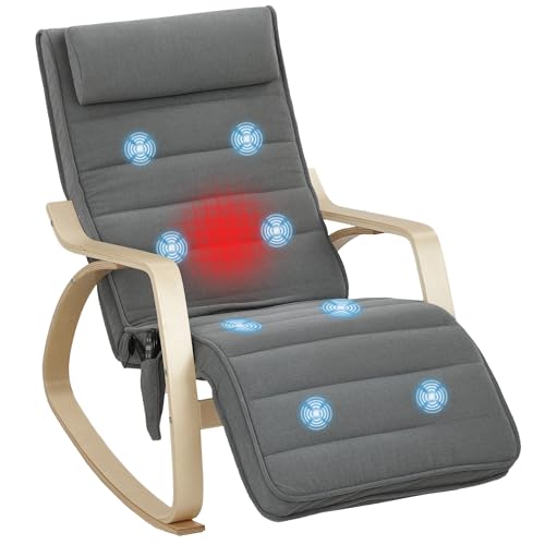 HOMCOM Schaukelstuhl Schaukelsessel mit Massagefunktion, Heizung, Kopfstütze, Fußstütze, Sessel, Relaxsessel mit Samtoptik, Lesesessel, Schwingsessel für Wohnzimmer, Schlafzimmer, Grau HOMCOM Schaukelstuhl Schaukelsessel mit Massagefunktion, Heizung, Kopfstütze, Fußstütze, Sessel, Relaxsessel mit Samtoptik, Lesesessel, Schwingsessel für Wohnzimmer, Schlafzimmer, Grau