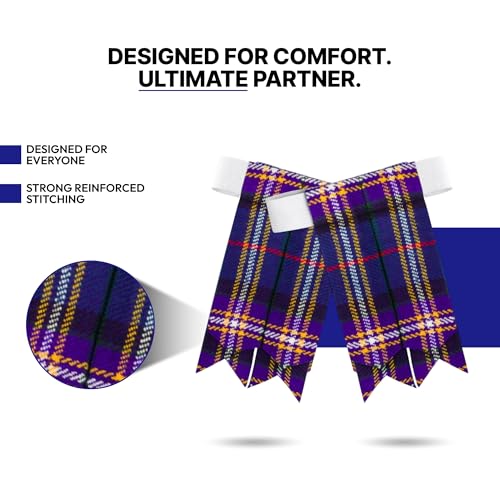 Image of Scottish Tartan Kilt Flashes with Elastic Adjusters