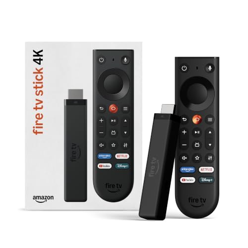 Amazon Fire TV Stick 4K Dernier Modèle, Streaming 4K Simple, Télécommande Fire TV