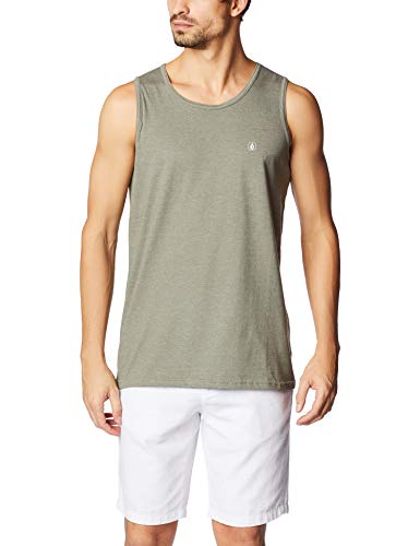 Volcom Camiseta Regata Circle Stone Masculino, M, Mescla Verde