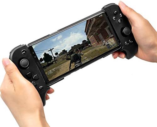 CamRom Wireless Bluetooth Controller Gamepad,Telescopic Shock Connecting Joystick Gamepad for Android Phone (Black 02N)