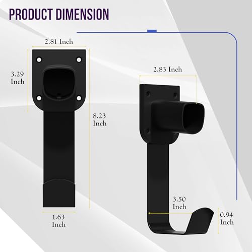 Image of ENERLITES Tesla EV Charger Holster Wall Mount, for All Tesla Models
