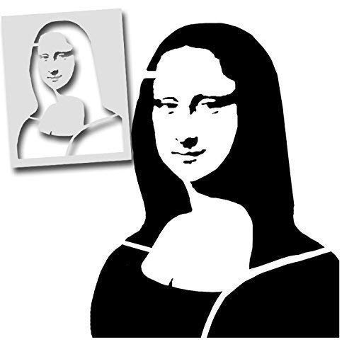 Mona Lisa Leonardo Da Vinci STENCIL | Wall Painting Stencil | Paint Bespoke finishes to many items/surfaces | Home Decor ART Craft Decorating | Reusable (XS/ 11X15CM)