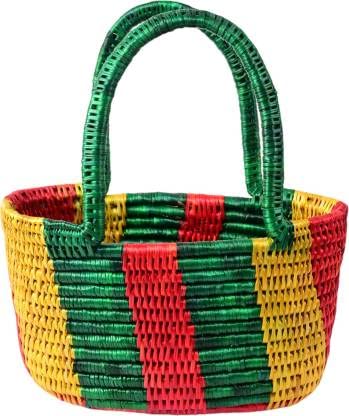 UMSAS(A Bihar Govt. Undertaking) Handmade Sikii Grass Basket - Multicolor
