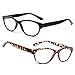 SIGVAN Ladies Cat Eye Reading Glasses 5 Pairs Blue Light Blocking Spring Hinge Fashion Pattern Print Readers for Women (colorful 2, 0.50)