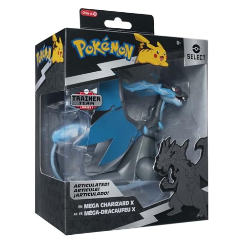 Pokémon Select Mega Charizard X - 6-Inch Super-Articulated Figure with 15 Plus Points of...