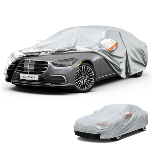 Image of GUNHYI 6 Layer Car Cover Custom Fit Mercedes-Benz S-Class S250 S300 S350 S400 S450 S550 S560 S600 (1972-2026) Waterproof All Weather, Heavy Duty Outdoor Snow Sun Rain Uv Protection