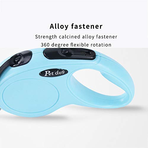Jzenzero Coleira retrátil para cães, coleira para animais de estimação com rotação de 360 graus, cor