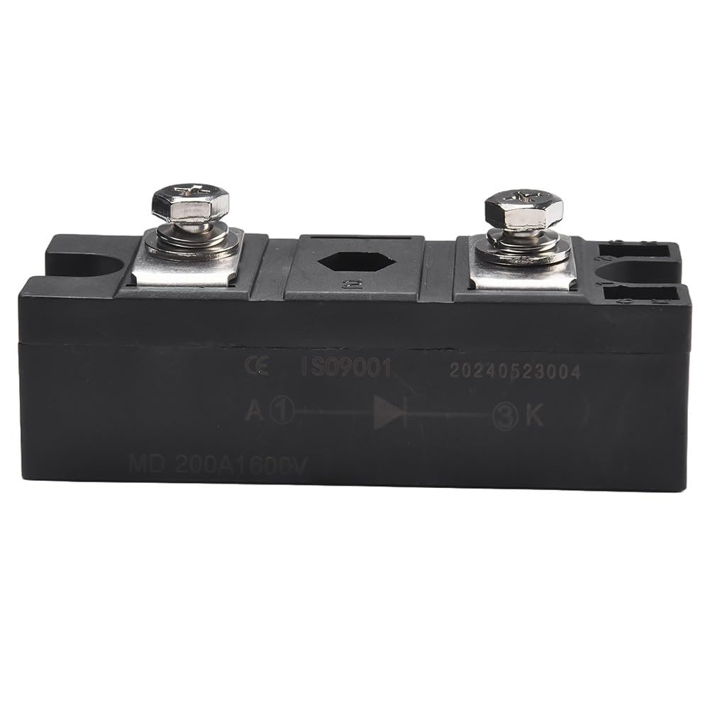 MD200A 1600V Diode Solaire Redresseur 200A avec Dissipateur de Chaleur Systèmes Photovoltaïques et Panneaux Auto Noir