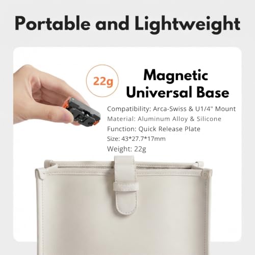 Image of Yantralay Quick Release Mount Compatible with D JI Os mo Action 6, 5 Pro, 4, 3 & Os mo Nano, Os mo 360 | 360 Rotating Magnetic Base Mount | Os mo Action 6 Camera Accessories