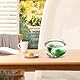 Yardwe FischsäUle Glas Runde - Kugelaquarium Mini - Goldfischglas Deko FüR Zuhause Wohnzimmer BüRo Tisch