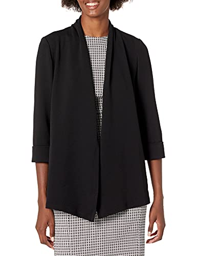 Cardigan Kasper long femme blazer d'affaires lssiger gilet ouvert avec poche couture