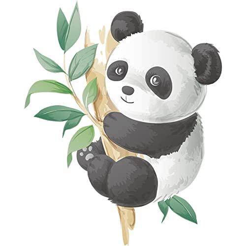 Vinilo decorativo infantil de panda adorable en acuarela