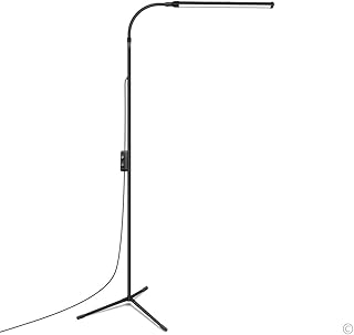 JCOTTON LED Floor Lamp for Living Room,Lash Light Lamp for Eyelash Extensions, Reading Lamp Floor Standing Custom Color Temperature Standing Lamp,Adjustable Gooseneck Reading Floor Lamp