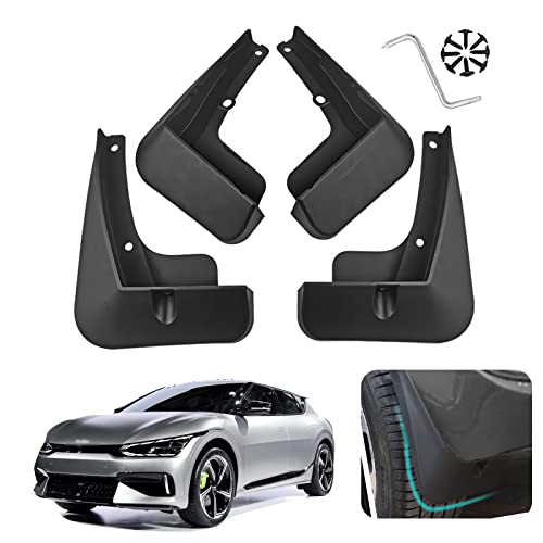 Image of Custom Fit for Mud Flaps 2022-2025 Kia EV6 Mud Splash Guard Front and Rear 4-PC Set