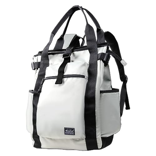 Rangeland Mochila unissex para laptop conversível leve para uso diário com bolso para garrafa de água, Branco, Mochilas de viagem