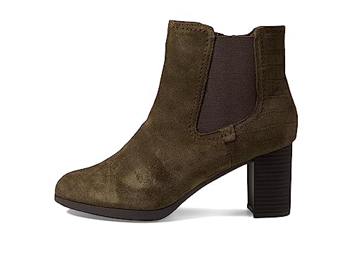 Clarks Clarks Women's Bayla Rose Fashion Boot, Slate Suede, 7.5 Wide US