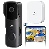 Detección de movimiento: - El timbre inalámbrico es la detección de movimiento PIR inteligente que le permite recibir alarmas y notificaciones automáticas en tiempo real ante cualquier detección de movimiento activada. simplemente abra nuestra aplicación inteligente para verificar rápidamente lo que está sucediendo, ¡nunca se pierda ningún movimiento importante!