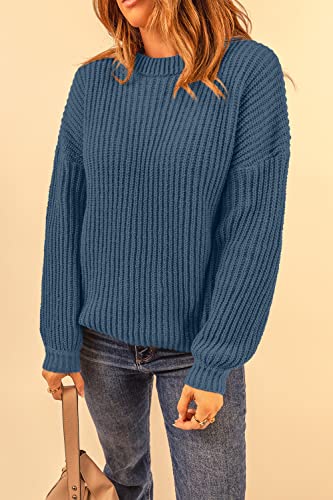 PRETTYGARDEN Fall Sweaters for Women 2025 Fashion Long Sleeve Casual Ribbed Knit Winter Clothes Pullover Jumper Tops