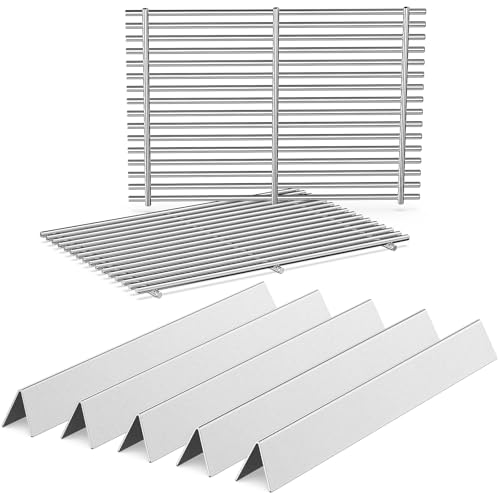 QuliMetal 7525 Grill Grates 7537 Flavorizer Bars for Weber Genesis Silver B/C Genesis Gold Platinum B/C