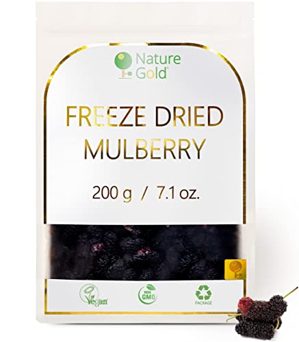 Morera Liofilizada | 200g | 100% Natural & Vegano | Sin GMO | Sin Azúcar y Sin Aditivos ~*~ Cover