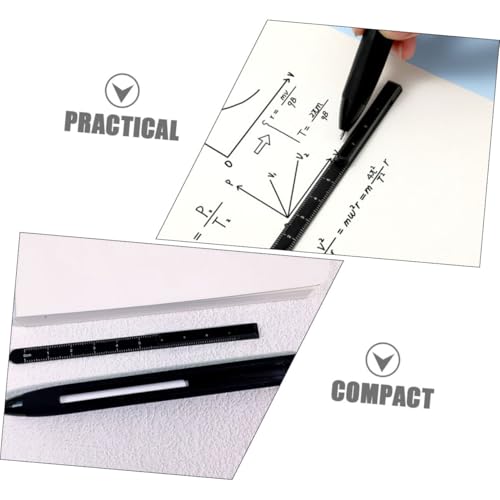 Bolígrafos de Gel Abaodam con regla 5 pcs tinta negra para estudiantes miniatura 3