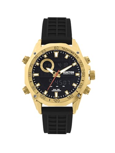 Image of Kenneth Cole Reaction Digi-Analog Army Green Dial Watch for Men - KRWGP0070604