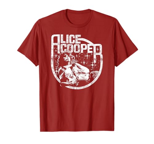 Alice Cooper – Classic Alice Photo On Cranberry Camiseta