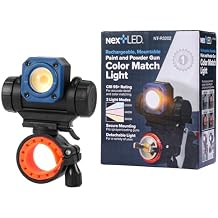 NextLED NT-R3202 Rechargeable Paint Spray Gun Light, CRI 95+ Color Match with 3 Lighting Modes 3000K/4400K/6300K, 450 LM, Mountable & Detachable, Wide Beam, Universal Auto Paint Gun Light Bracket