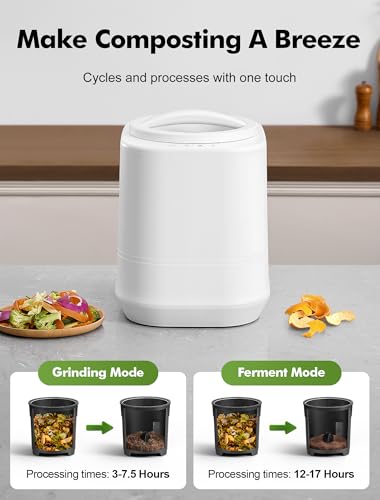 Composteur électrique de cuisine pour un plan de travail propre, sans odeurs