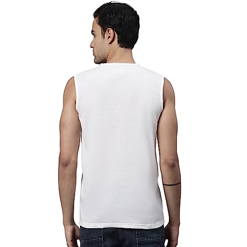 Image of Mack Jonney Regular Fit Cotton Solid Gym Vest for Men-V SL ANTHRA 01-P