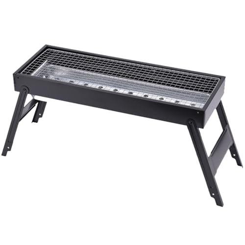 Barbacoa Carbon para Camping, Parrilla Barbacoa Picnic de Viaje de Acero Inoxidable, Parrilla Portatil con Doble VentilacióN y DiseñO FáCil de Limpiar