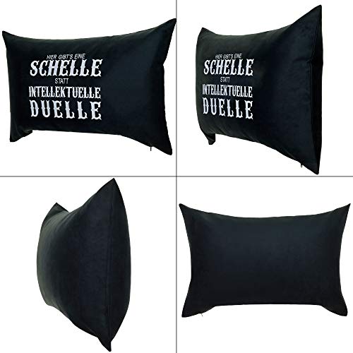 Coussin avec housse inscription allemand 40x60 rectangulaire - 4