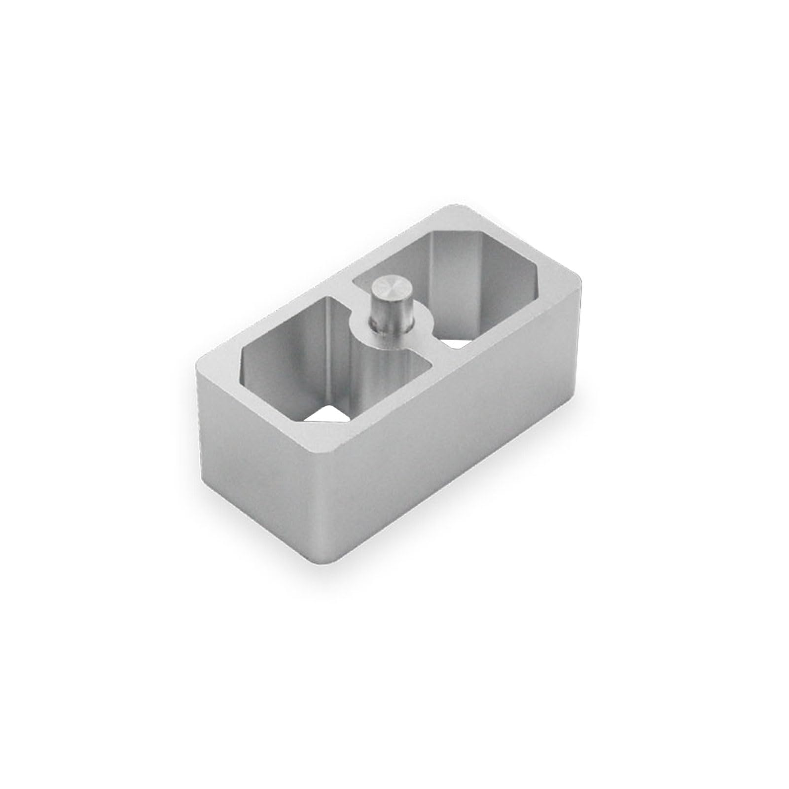 Photo 1 of QGHAUC 2 Inch Lowering Block for 2.5" Leaf Spring - Single Unit Only, Extruded Aluminum Suspension Kit with 9/16" Center Pin (1 Pack, U-Bolts Not Included)