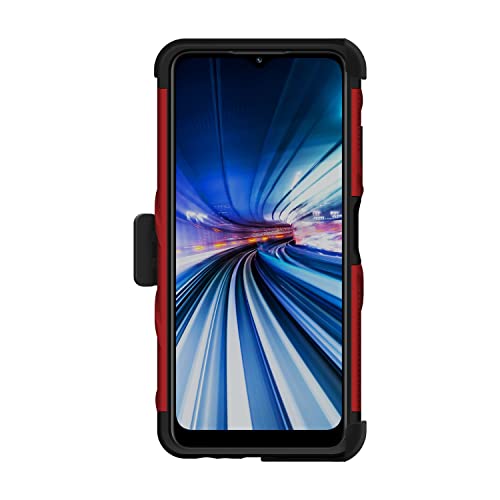 Coque Celero 5G antichoc ZIZO Bolt rouge avec béquille et film écran - 5
