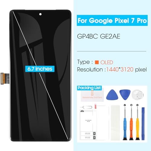 Écran OLED pour Google Pixel 7 Pro GP4BC GE2AE avec outils