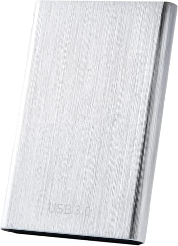 GFYWZ Unidad de Disco Duro Externa portátil, Disco Duro Externo de 2 TB, Disco Duro Externo de Alta Velocidad, USB 3.1 HDD Externo de 2 TB para Mac, PC, Laptop(2TB Silver)-B4