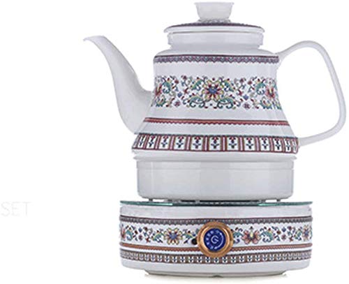 Haushalts-Wasserkocher Weißes Porzellan Emaille weiß 0,8 l