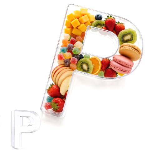 Image of Pooqla 10 inch Acrylic Letter Charcuterie Tray Birthday Party Fillable Box P