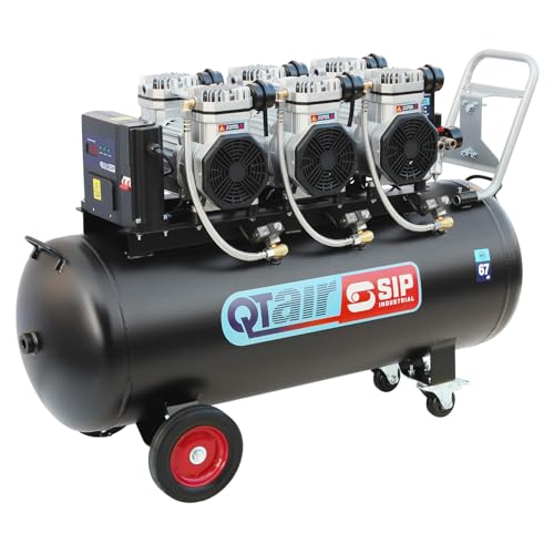 Image of SIP QT Air Compressor Ultra Low Noise Oil-Free Direct Drive, 230V 150L 4.5hp 3.3kW 116psi 22.8CFM