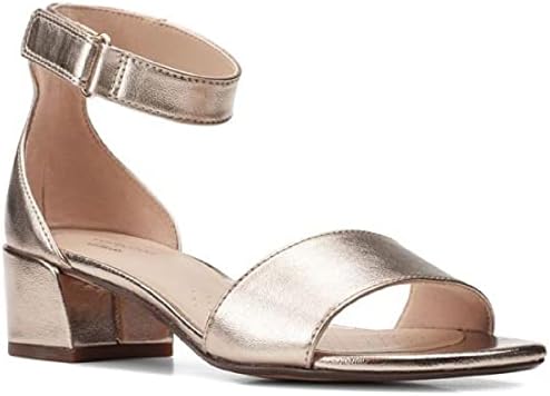 Clarks Women's Caroleigh Anya Heeled Sandal, Light Gold Metallic, 7 | Image 2