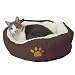 Evelots Soft Pet Bed,For Cats & Dogs, 17"D x 5"H, Brown