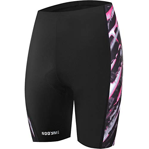 NOOYME Womens Bike Shorts for Cycling with 3D Padded Pink ...