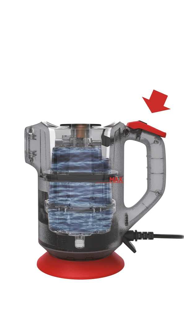 Hoover SGE1000 - Limpiador vapor, Vapor seco para tejidos, Vapor húmedo para superficies duras, Múltiples accesorios, 1000W, 4 Bares, Depósito 0,37 litros, 20min, Cable 5m, Rojo, Titanio y Rojo
