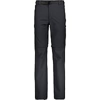 CMP Pantaloni Zip Off Elasticizzati da Uomo, Antracite